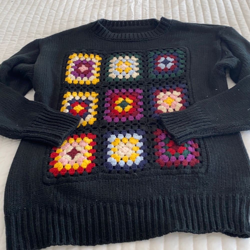 SOLD Crocheted Detail Sweater